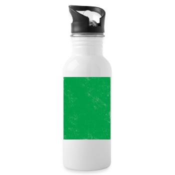 Green gradient with monochromatic look - Water bottle with straw - white - Right