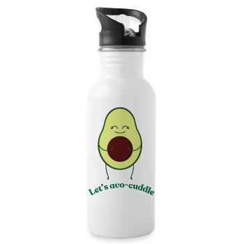 Lets-avo-cuddle - Water bottle with straw - white - Right