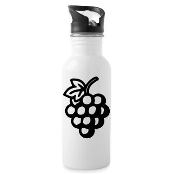 Grapes Grapes Symbol - Water bottle with straw - white - Right