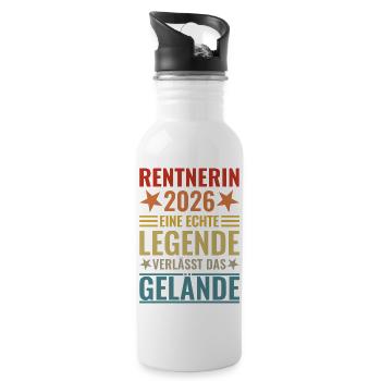 Pensioner 2026: Real legend leaves the site - Water bottle with straw - white - Right