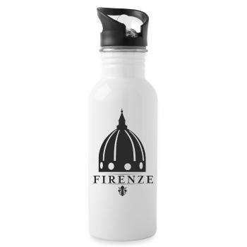 Florenz - Trinkflasche mit integriertem Trinkhalm - Weiß - Rechts