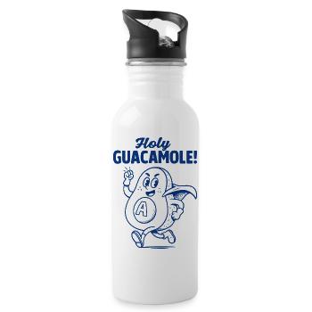 Mascotte de l’avocat Holy Guacamole - Gourde avec paille intégrée - blanc - Droite
