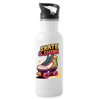 Skate & Shine Neon Roller - Water bottle with straw - white - Right