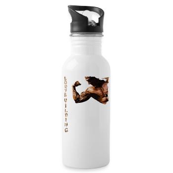 Muscle Poor Force Design - Water bottle with straw - white - Right
