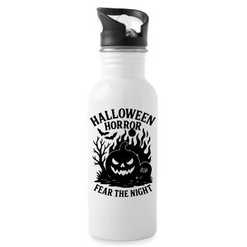 Halloween Peur La Nuit - Gourde avec paille intégrée - blanc - Droite