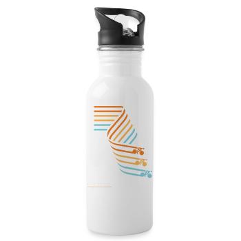 Ride It Like You Stole It – Bike Design - Water bottle with straw - white - Right