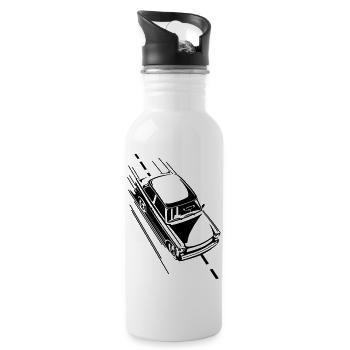 Trabi 601 auf Tour (Farbe änderbar) - Trinkflasche mit integriertem Trinkhalm - Weiß - Rechts