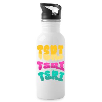Teri Terry Teri - Trinkflasche mit integriertem Trinkhalm - Weiß - Rechts