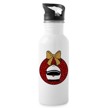 Bauble - Water bottle with straw - white - Right