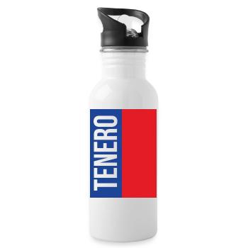 Trendiges Tenero T-Shirt - Trinkflasche mit integriertem Trinkhalm - Weiß - Rechts