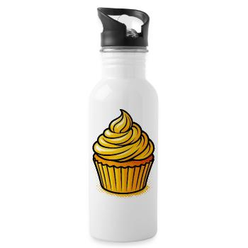 Golden Cupcake - Water bottle with straw - white - Right