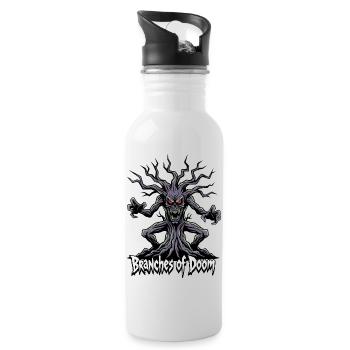 Branches of Doom – Dämonischer Baumgeist - Trinkflasche mit integriertem Trinkhalm - Weiß - Rechts