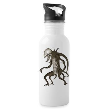 BUG #10 - dark hell - Water bottle with straw - white - Right