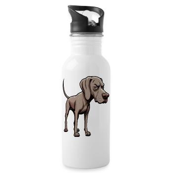Weimaraner Weimaraner Lovers Weimaraner Keeper - Water bottle with straw - white - Right