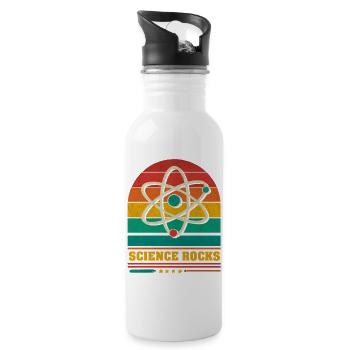 Science in the rainbow atom - Water bottle with straw - white - Right