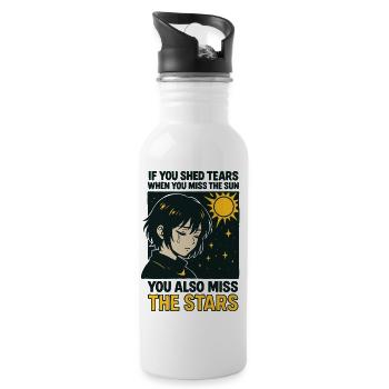 Miss the stars - Water bottle with straw - white - Right