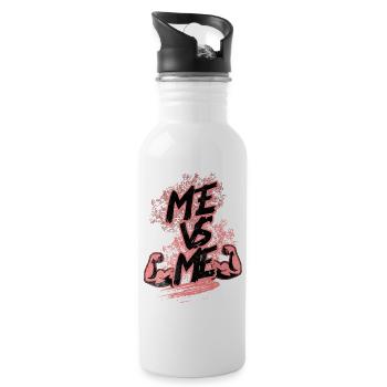 Me VS Me - Trinkflasche mit integriertem Trinkhalm - Weiß - Rechts