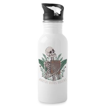 Mortui Vivos Docent Forensic Medicine Pathology - Water bottle with straw - white - Right