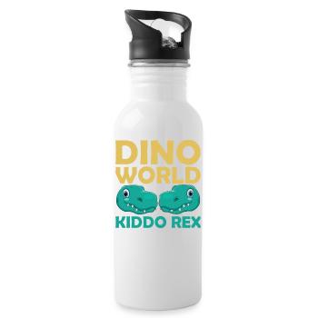 Dino World Kiddo Rex - Water bottle with straw - white - Right