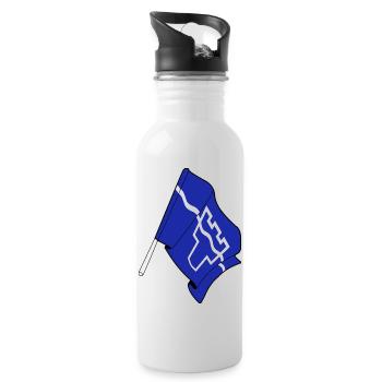 Flag of Tyne and Wear - Water bottle with straw - white - Right