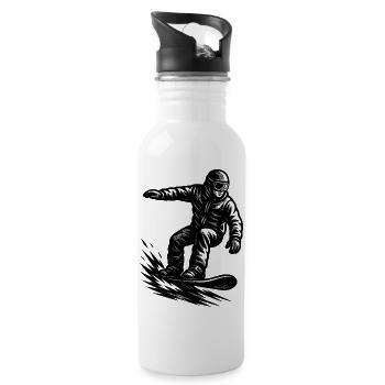 Short and clear snowboard - Water bottle with straw - white - Right