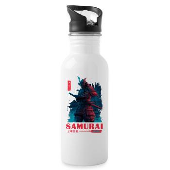 Neon-Samurai Spirit - Gourde avec paille intégrée - blanc - Droite