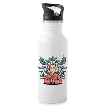 Qigong Tai Chi - Water bottle with straw - white - Right