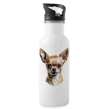 Chihuahua Maîtresse de Chien J’adore les Chihuahuas mignons - Gourde avec paille intégrée - blanc - Droite