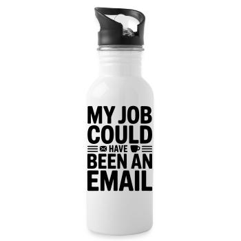 Humour de bureau pour les employés - Gourde avec paille intégrée - blanc - Droite