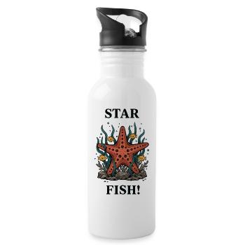 Star Fish Étoile de Mer Océan - Gourde avec paille intégrée - blanc - Droite