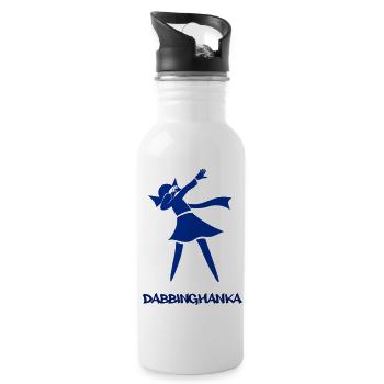 DABBING HANKA - Trinkflasche mit integriertem Trinkhalm - Weiß - Rechts