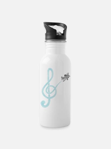 Skybound Clef Adventure - Water bottle with straw - white