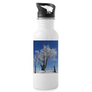 Eisige Kälte - Trinkflasche mit integriertem Trinkhalm - Weiß - Rechts