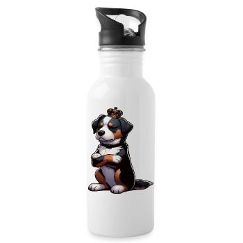 Appenzeller Sennenhund Sennenhunde Sennenhundmama - Trinkflasche mit integriertem Trinkhalm - Weiß - Rechts