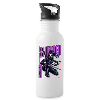 Shadow Shinobi Fighter - Water bottle with straw - white - Right