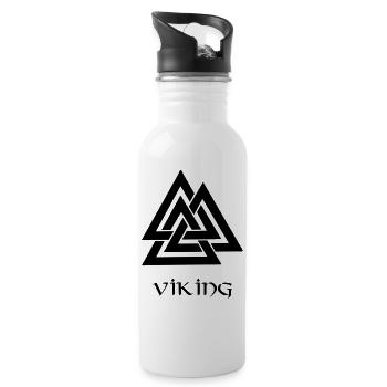 Viking-001-blk - Water bottle with straw - white - Right