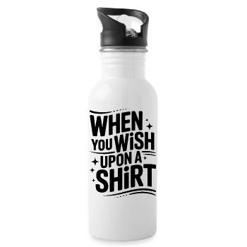 Fairy Tale Wish T-Shirt - Water bottle with straw - white - Right