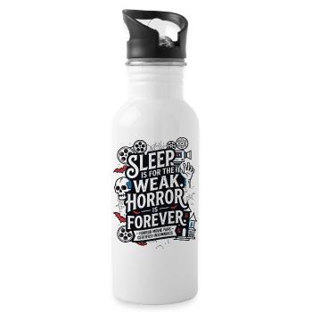Sleep Is for the Weak Horror Forever - Water bottle with straw - white - Right