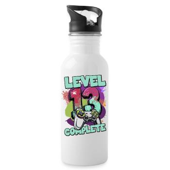 Level 13 Complete Gaming Splash years old - Water bottle with straw - white - Right