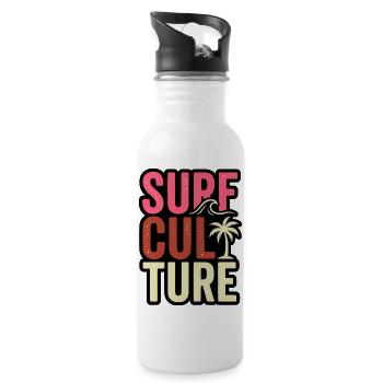 T-shirt de Surfer, sac, sweat à capuche, tasse, casquette - Gourde avec paille intégrée - blanc - Droite