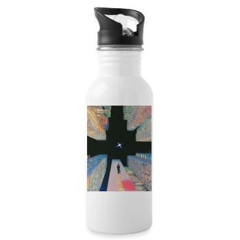 universe design - Trinkflasche mit integriertem Trinkhalm - Weiß - Rechts