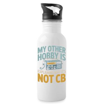 Not CB, but amateur radio | Funk Humor - Water bottle with straw - white - Right