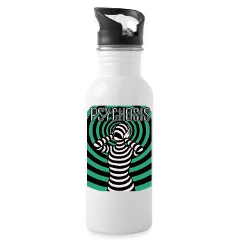 Psychedelische Psyche, Hypnos, Halluzination  - Trinkflasche mit integriertem Trinkhalm - Weiß - Rechts