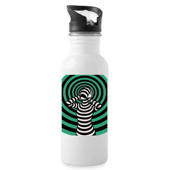 Hypnos, Halluzination  - Trinkflasche mit integriertem Trinkhalm - Weiß - Rechts