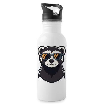 Furet Cool - Gourde avec paille intégrée - blanc - Droite