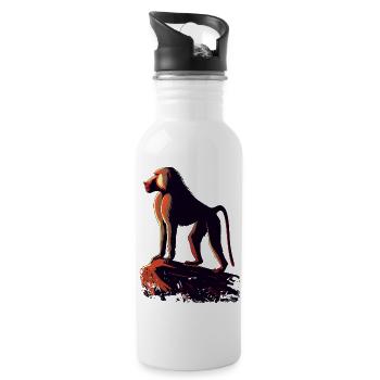 Baboon - Water bottle with straw - white - Right