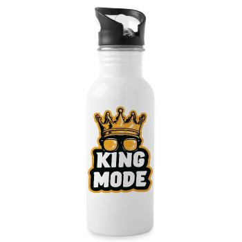 T-shirt drôle du Roi des Échecs pour hommes - Gourde avec paille intégrée - blanc - Droite