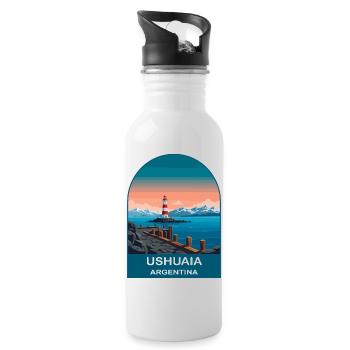 CTY02174 - Water bottle with straw - white - Right