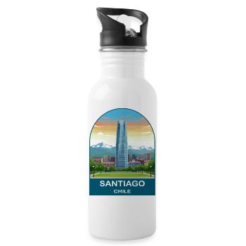 CTY02170 - Water bottle with straw - white - Right