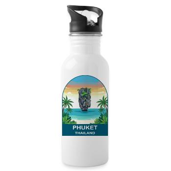 Phuket Thailand James  Bond Island Travel Design - Gourde avec paille intégrée - blanc - Droite